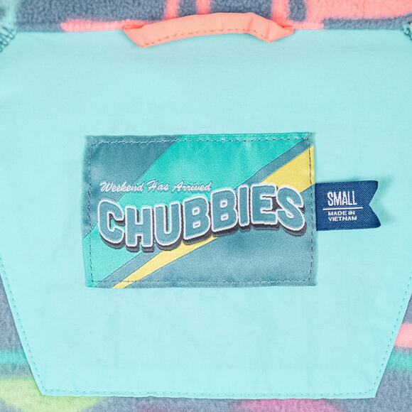 Chubbies Men's Fleece Full Zip Jacket SMALL Colorful Beachy Southwestern Aztec - Picture 6 of 6